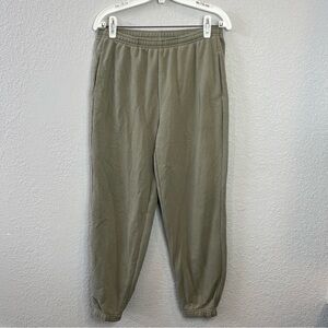 Vuori Women's Sedona Green Sweatpant Joggers Drawstring Logo Pockets Pants M